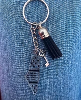 Keffiyeh Map Keychain