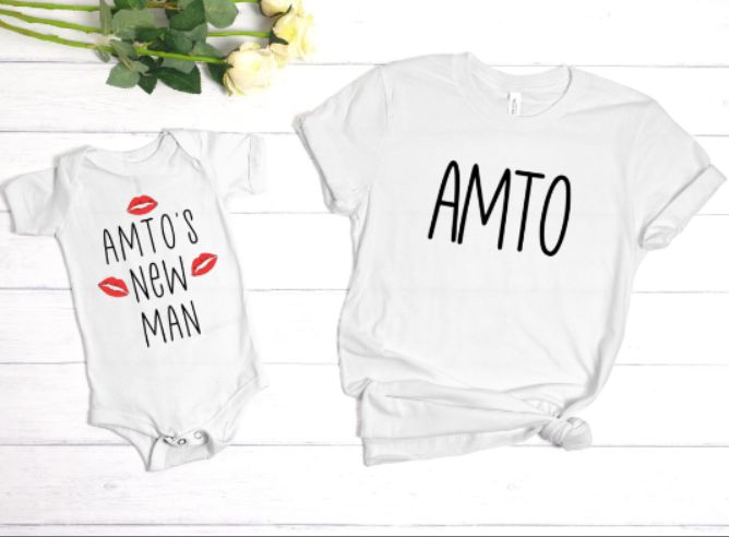 Amto/Khalto &amp; Amto’s/Khalto's (Auntie) New Man matching shirts.