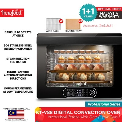 Innofood V88 Baking Master Digital Convection Oven - Steam Injection/Dough Proofing (78L)