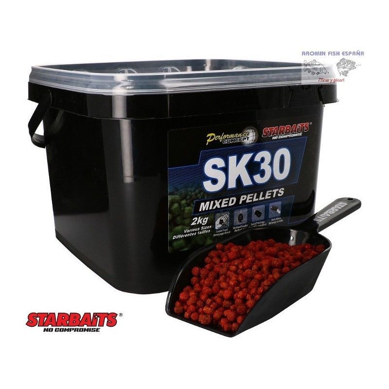 Starbaits SK30 Mixed Pellets 2kg + Pala