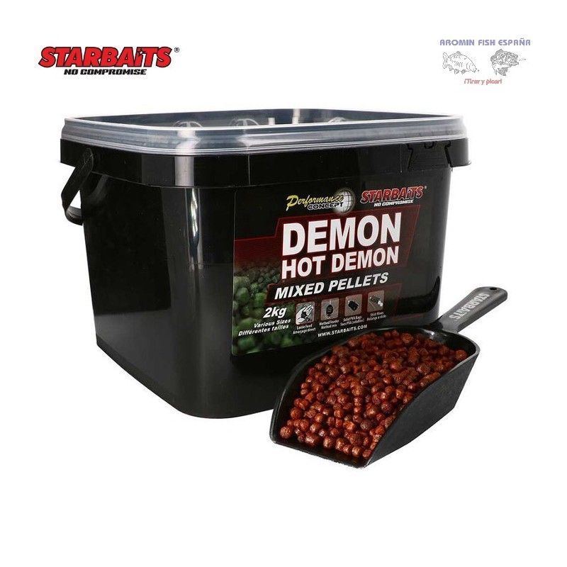 Starbaits Hot Demon Mixed Pellets 2kg + Pala