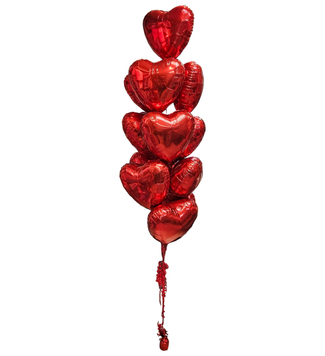 12 Heart Shape Mylar Balloon Bouquet