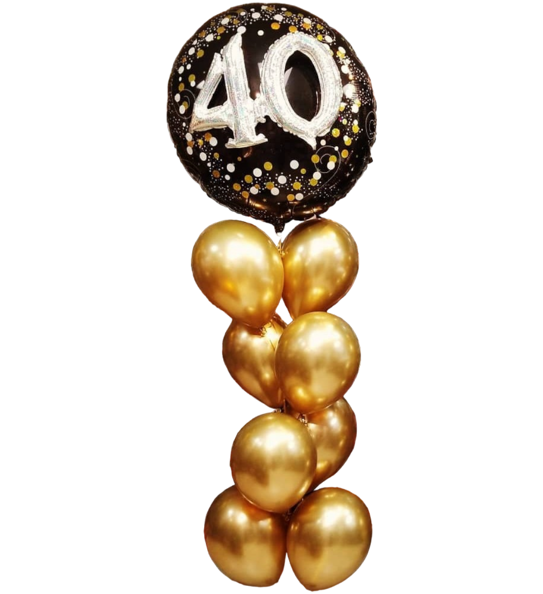 3D Number 40 Jumbo Bouquet