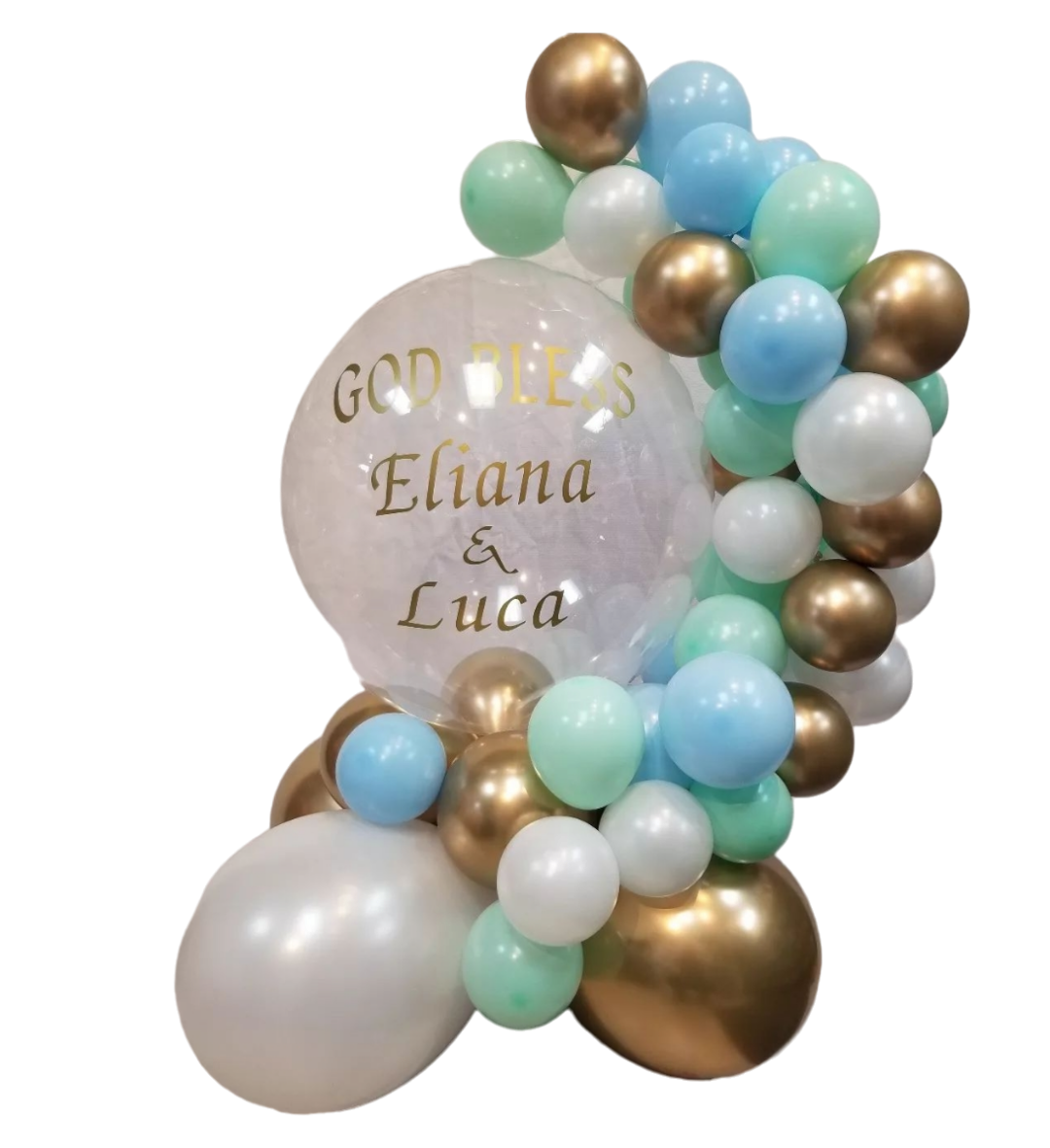 Personalized Bubble Centerpiece