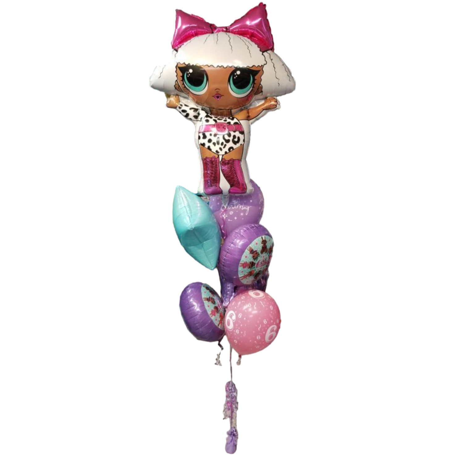 “LOL” Bouquet with 2 Latex Balloons
