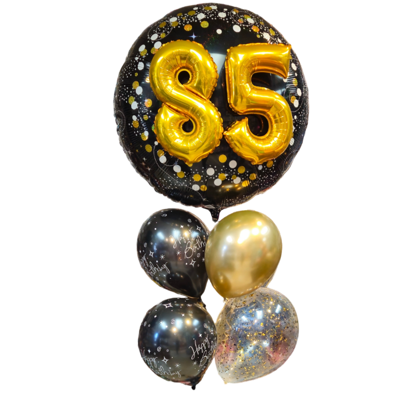 Gold Number 3D Balloon Bouquet