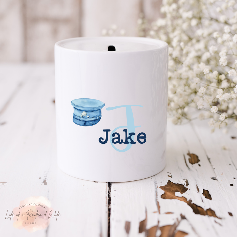 Piggy Bank - Name and Initial