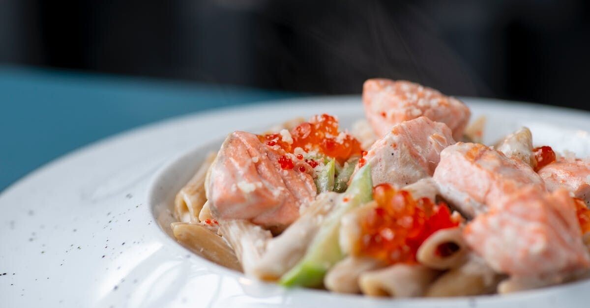 Salmon Mushroom Pasta