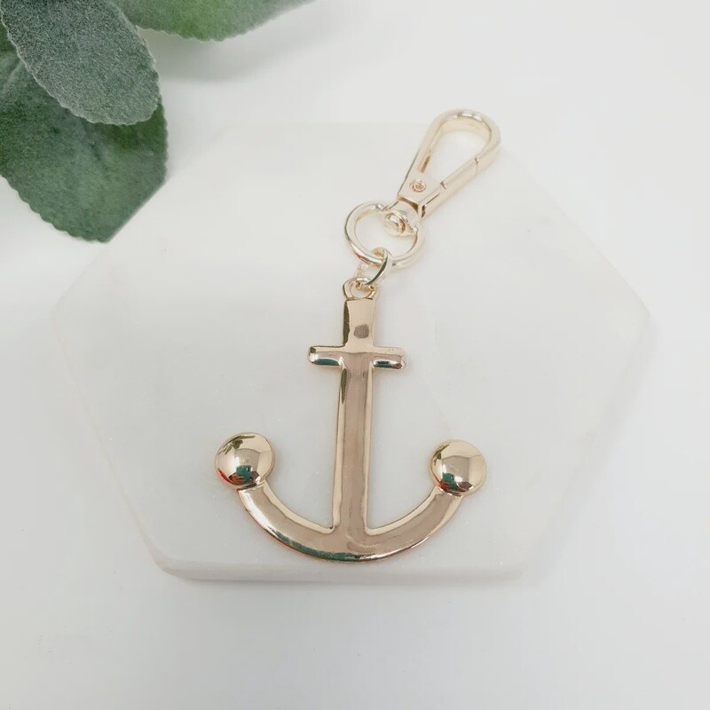 Gold Anchor Keyring