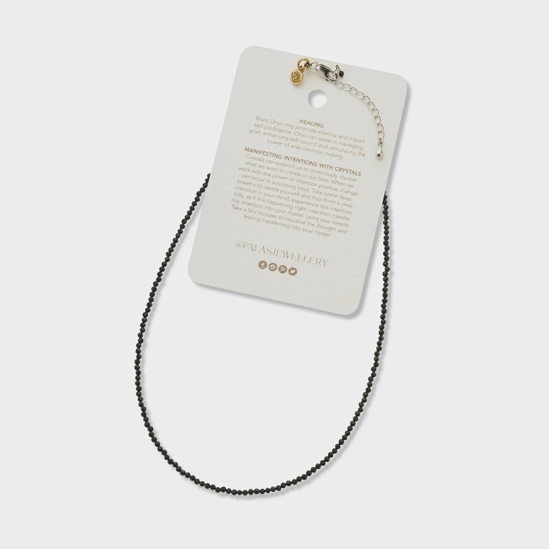 onyx empower gem necklace