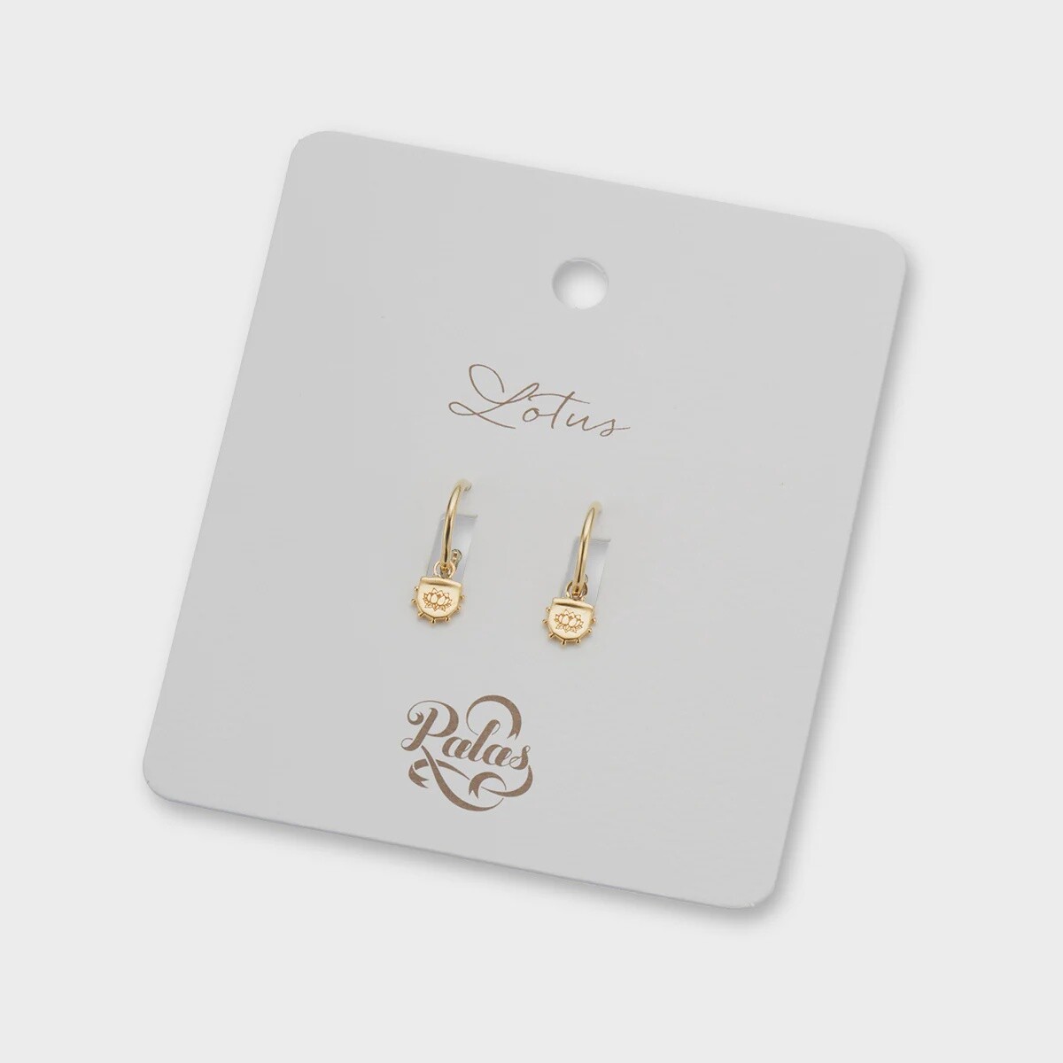 lotus hoop earrings