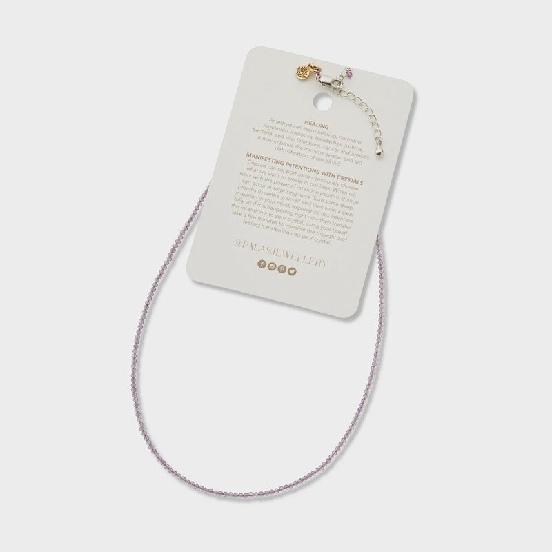 Amethyst empower gem necklace