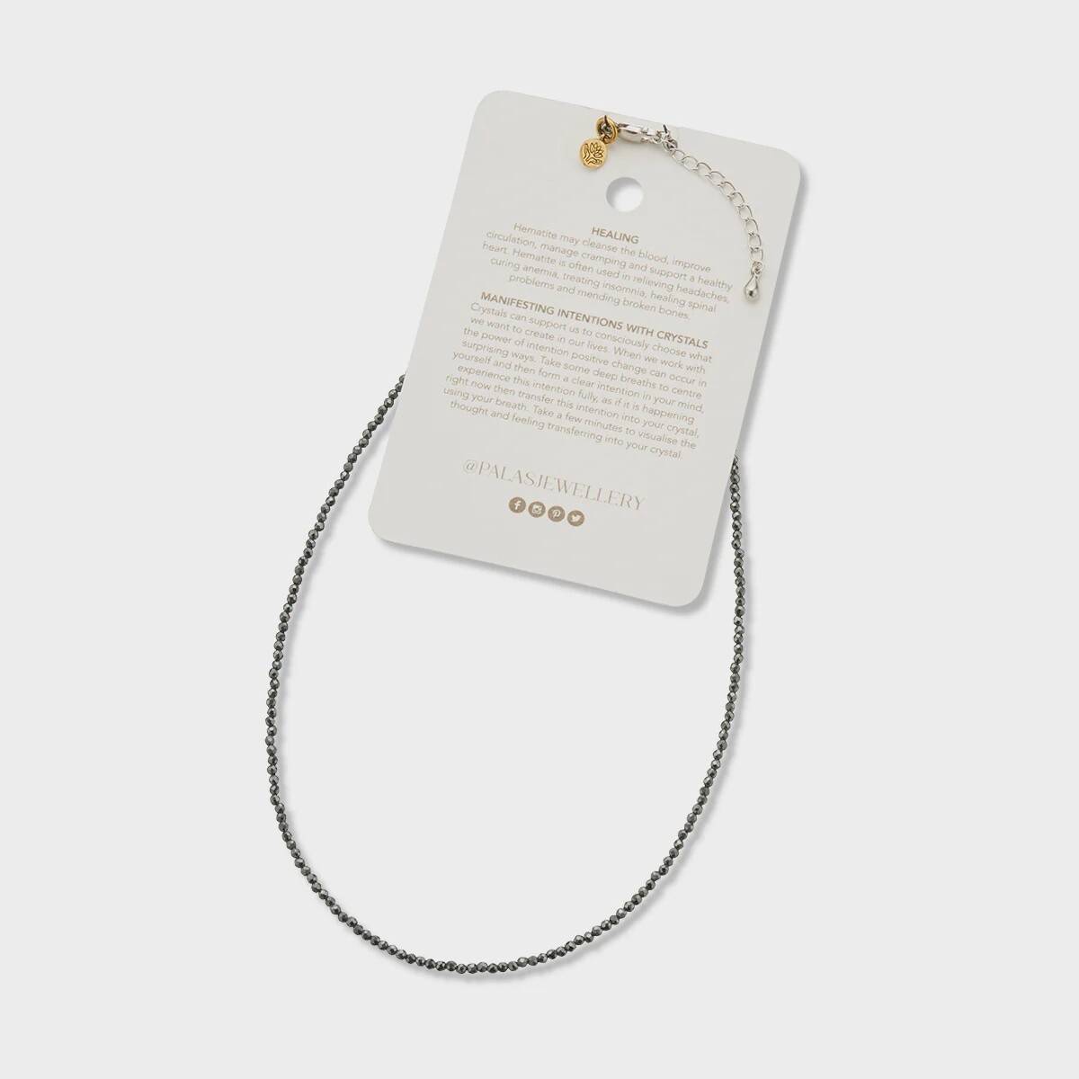 hematite empower gem necklace