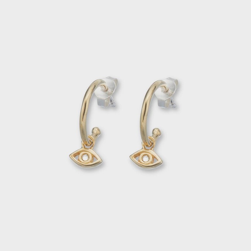 evil eye hoop earrings
