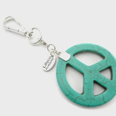 Peace Turquoise Keyring