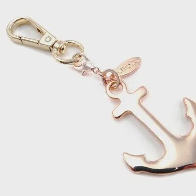 Rose Gold Anchor Keyring