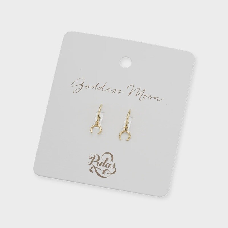 goddess moon hoop earrings