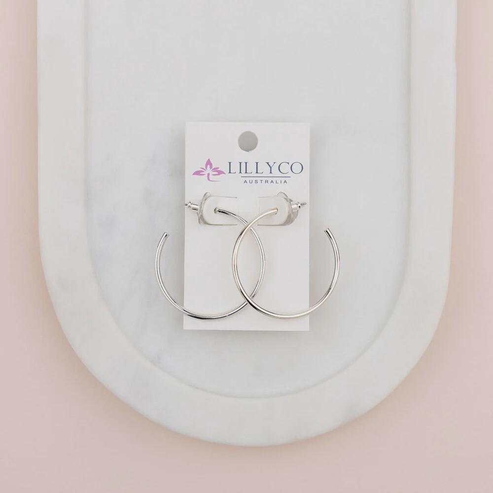 Silver Classic Hoop