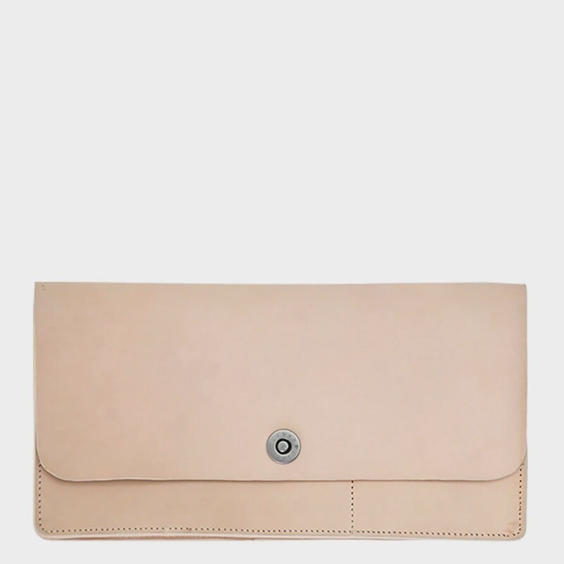 Leather Travel Wallet - Natural