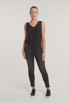 Junko Denim Jeans BLACK