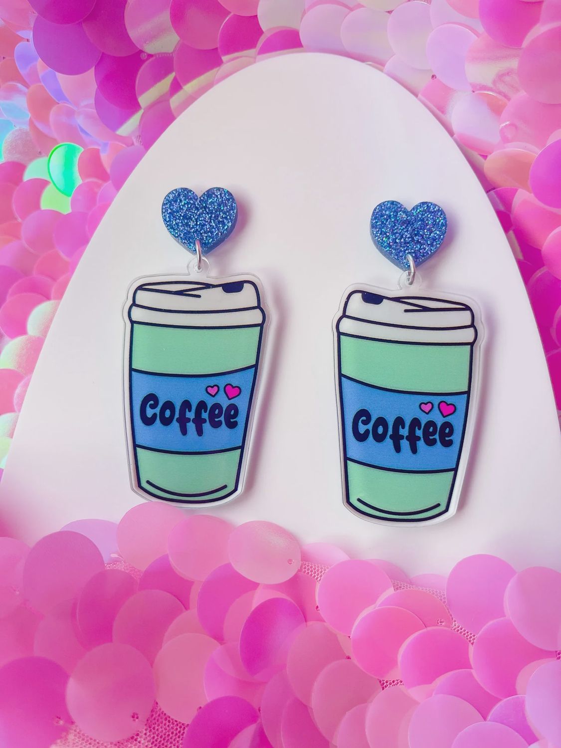 Coffee Dangles MINT BLUE