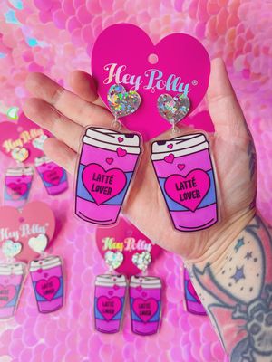Latte Lover Dangles PINK BLUE