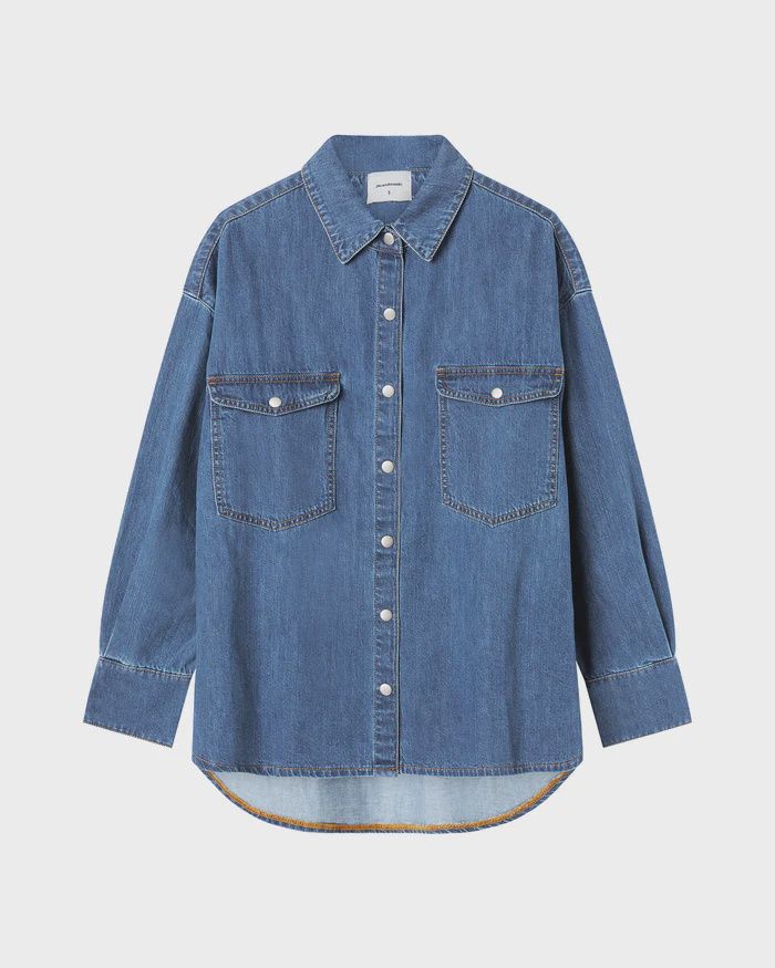 Quinn Shirt MID INDIGO, size: XS