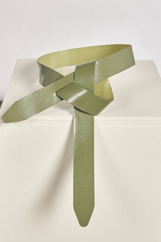 Leather Knot Belt FERN