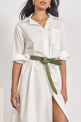 Leather Knot Belt FERN