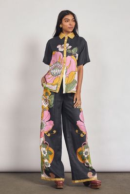 Vivid Elastic Waist Pant in India Ink