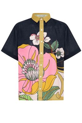 Vivid Button Up Shirt in India Ink
