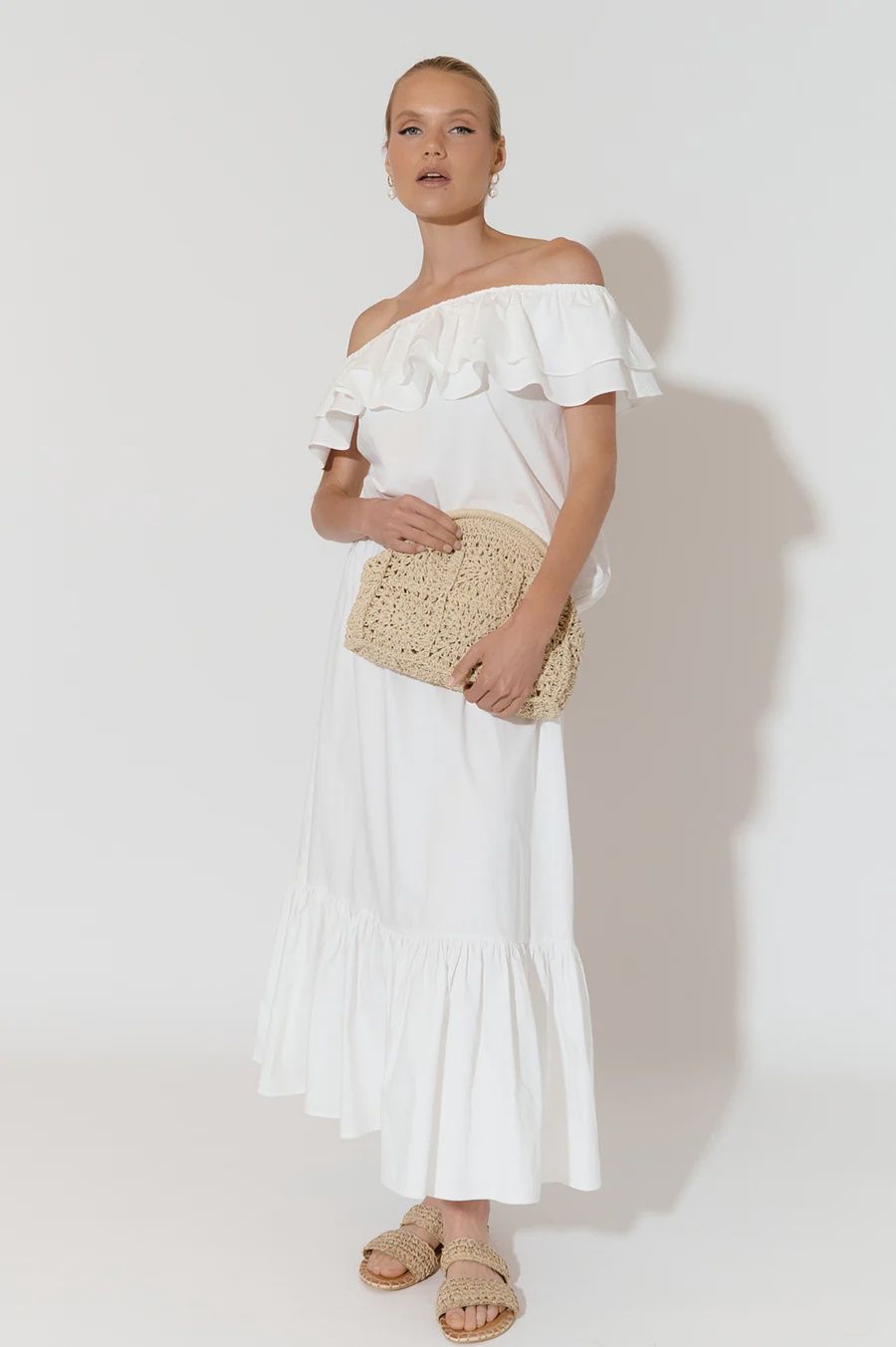 Lula Crochet Shell Clutch NATURAL