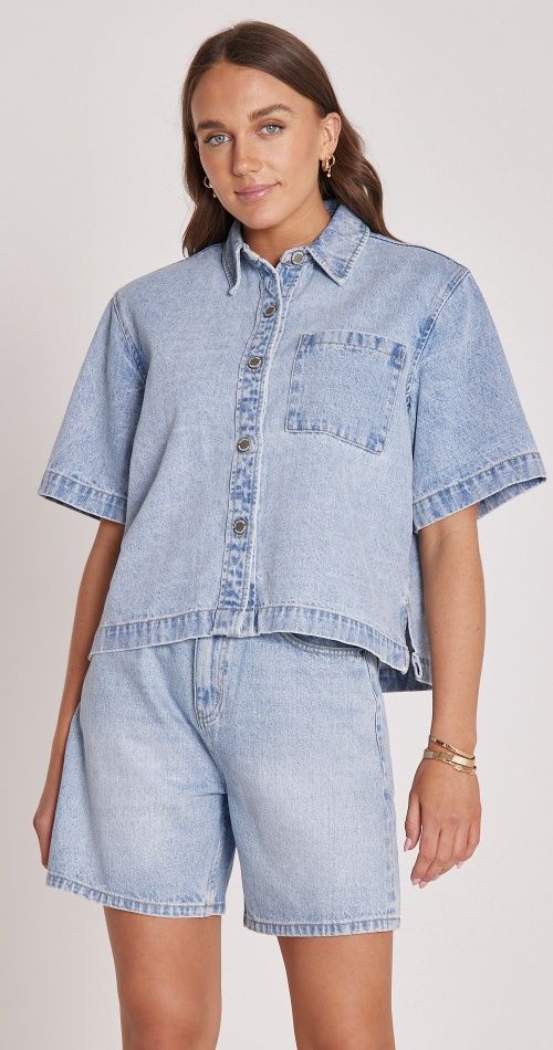 Grace Denim Shirt CAPRI DENIM, size: 6