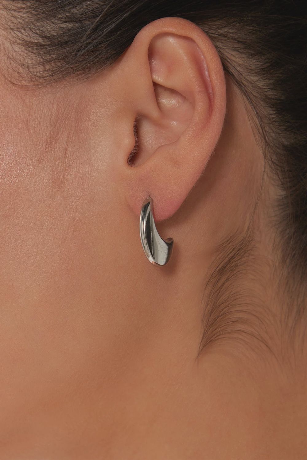 Halcyon Crescent Earring SILVER PLATED