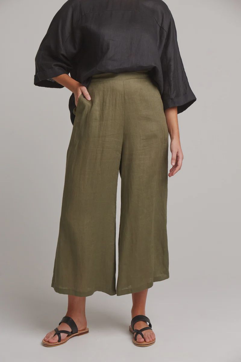 Studio Crop Pant KHAKI, size: S