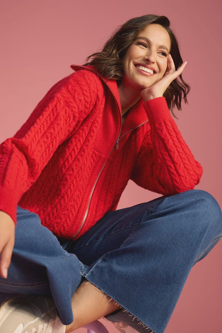 Cadiz Zip Jumper CHILLI, size: XS/S