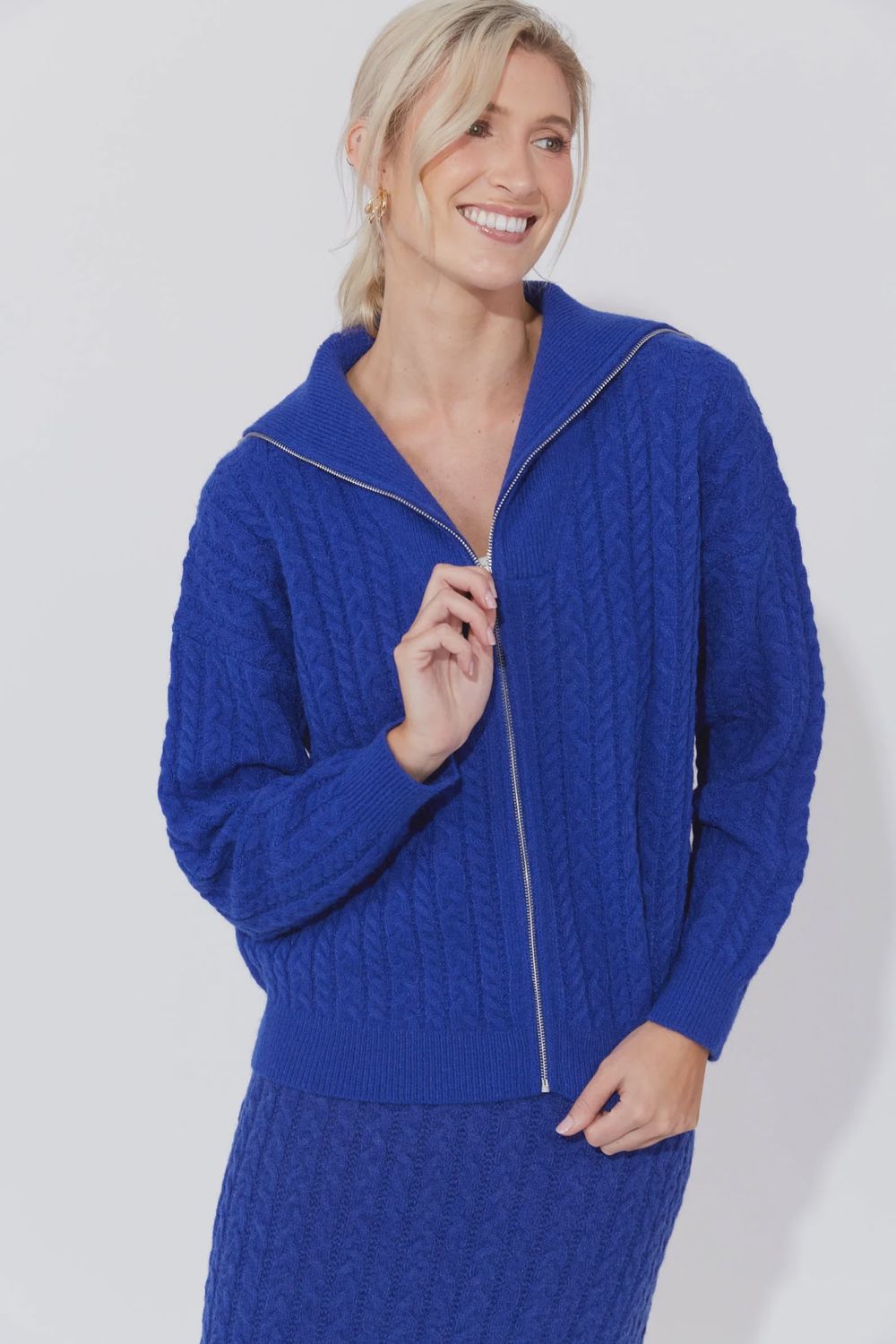 Cadiz Zip Jumper COBALT, size: XS/S