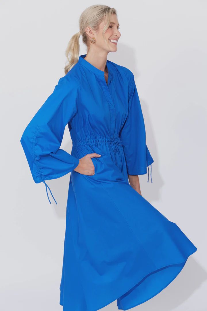 Phoenix Shirt Dress COBALT