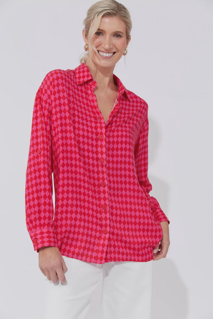 Casablanca Shirt CHILLI/PINK, size: XS/S