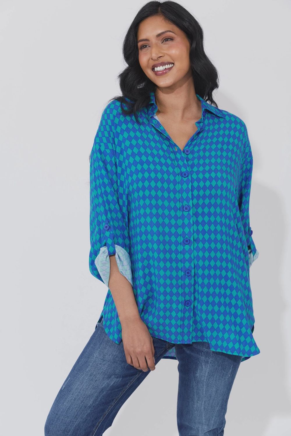 Casablanca Shirt OASIS/BLUE, size: XS/S