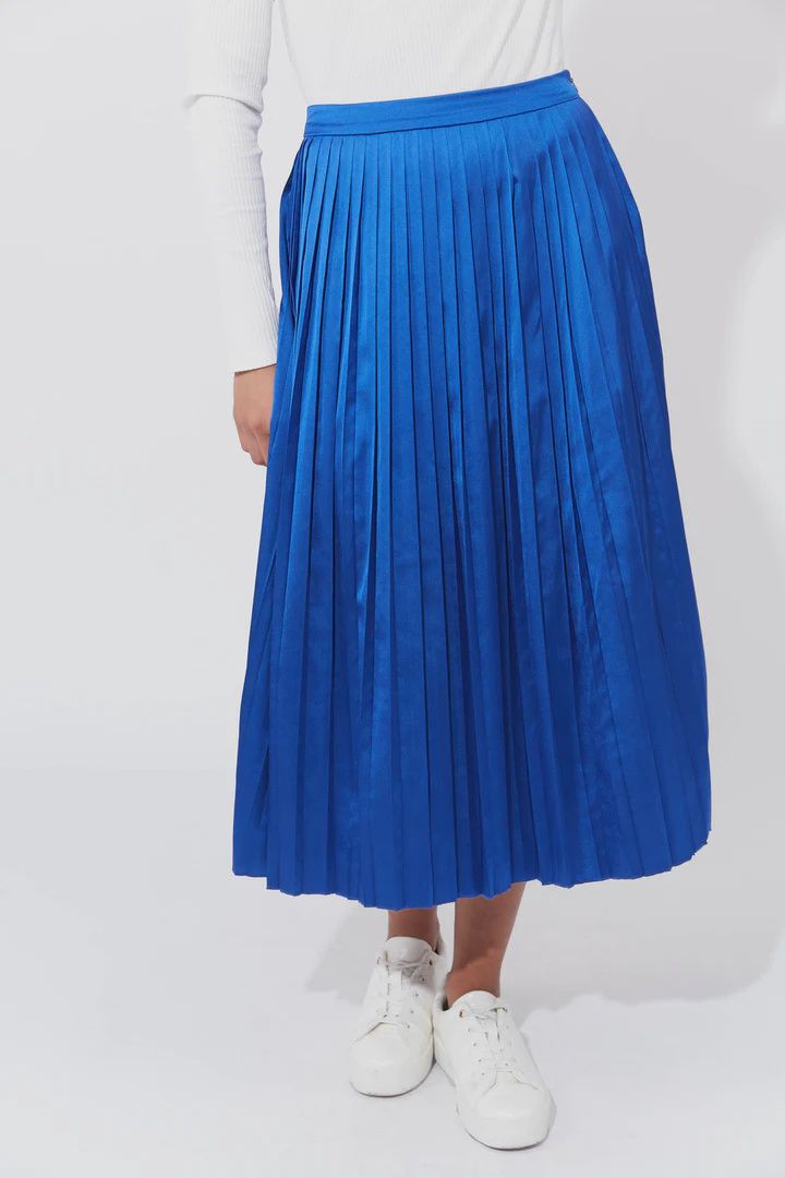 Doha Pleated Skirt COBALT, size: XS/S