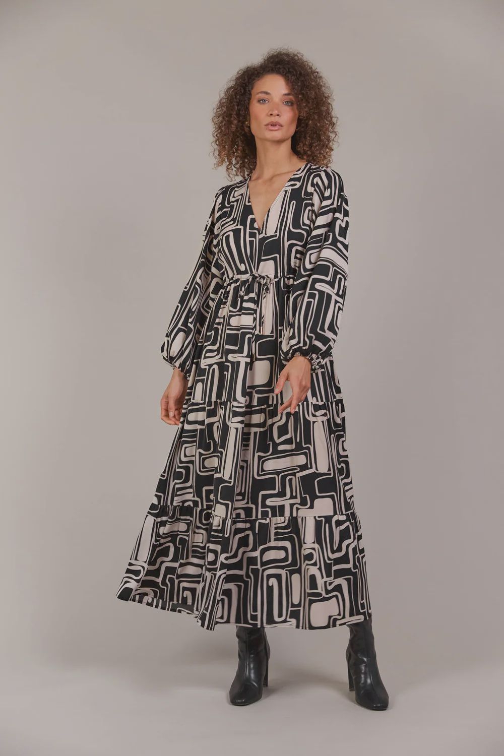 Elsie Maxi Dress GEO, size: XS