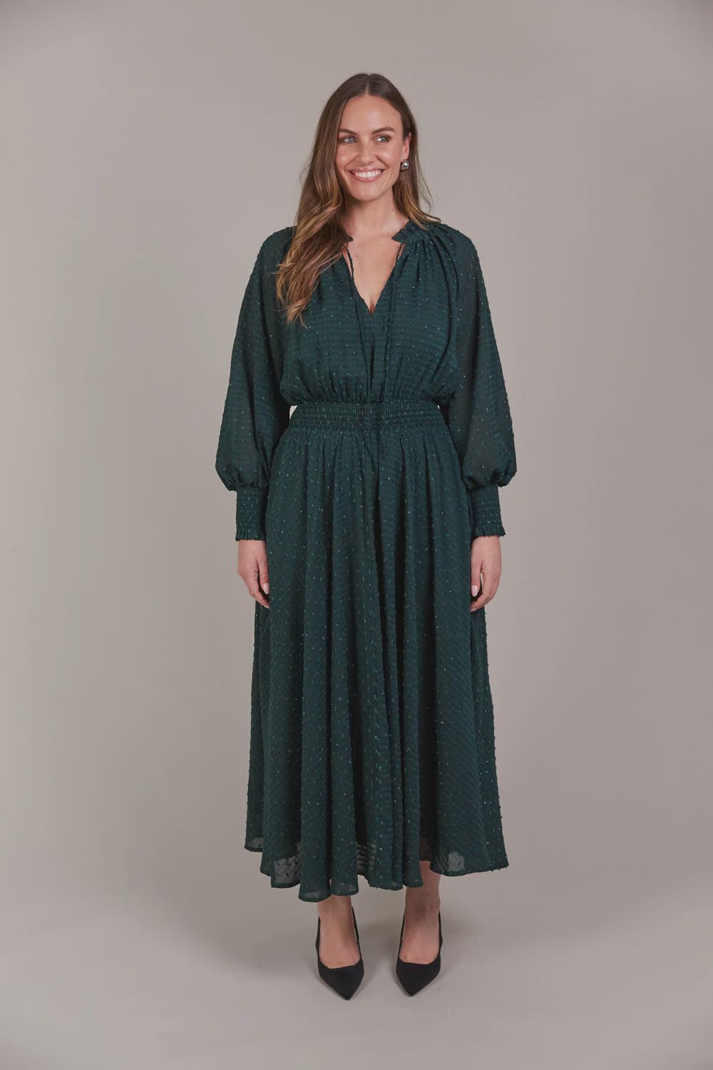 Ayana Maxi Dress Peacock, size: XS