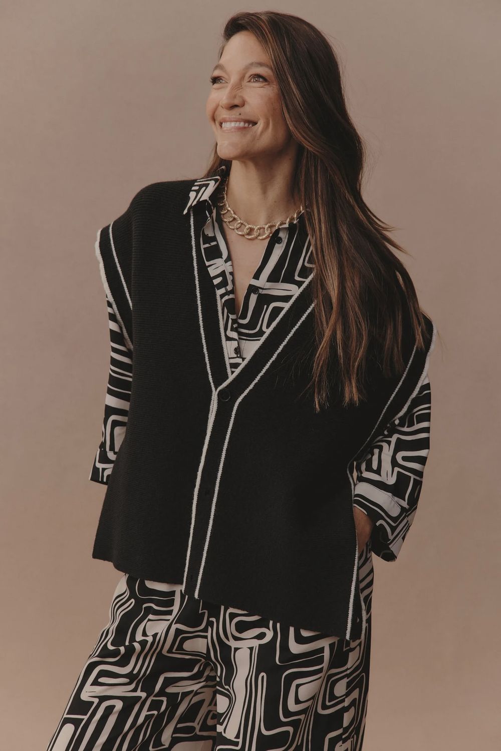 Avino Knit Vest BLACK, size: XS