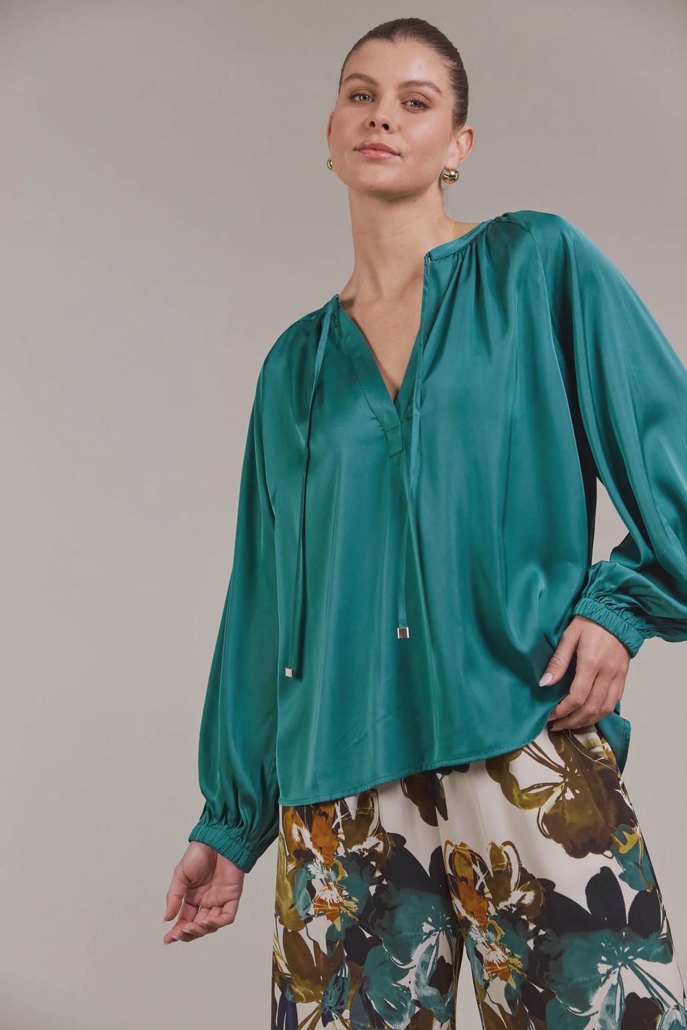 Ivy Blouse TEAL, size: XS