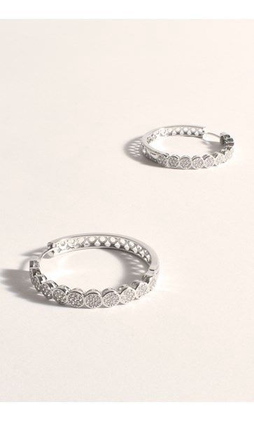 Lincoln Rub Over Diamante Hoops