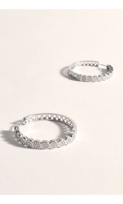 Lincoln Rub Over Diamante Hoops