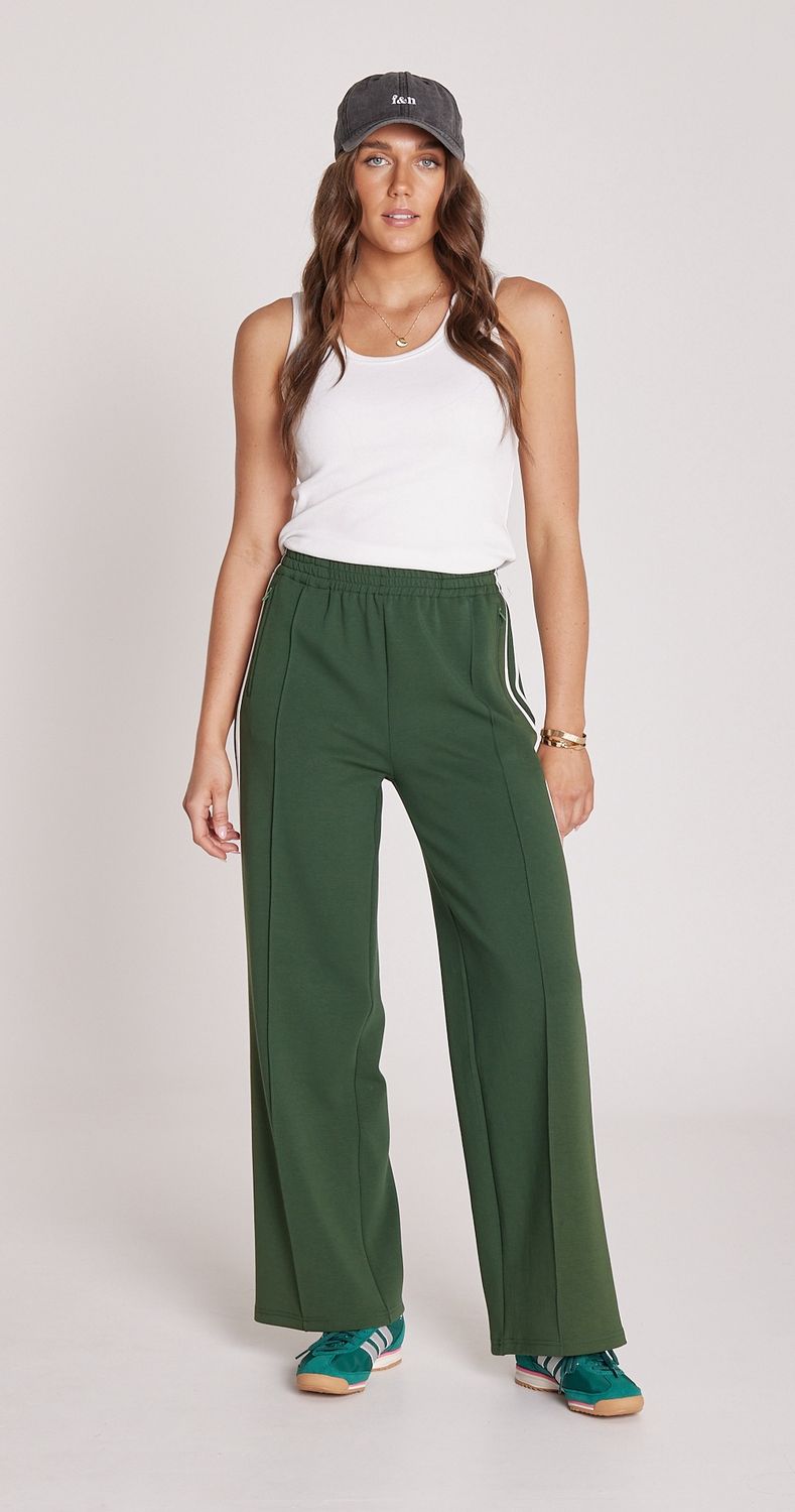 Noah Pant GREEN STRIPE (Full Length), size: 8