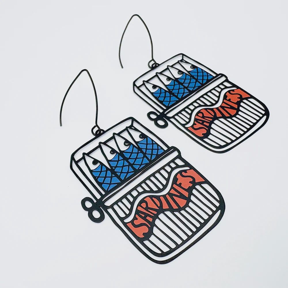 Sardine Earrings BLACK, BLUE, ORANGE