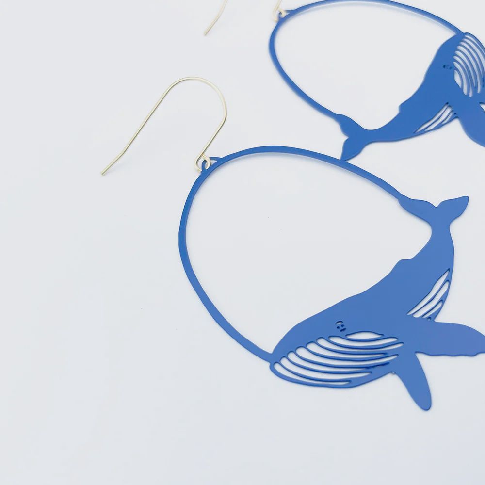 Whale Earrings BLUE